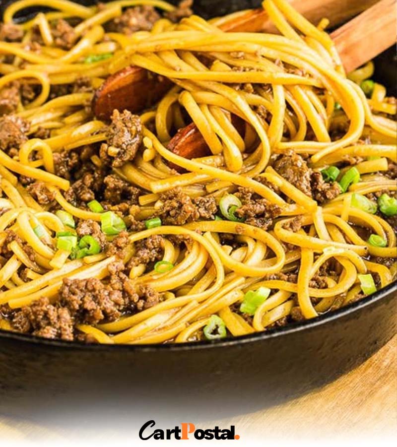 Easy Ground Beef Sesame Noodles