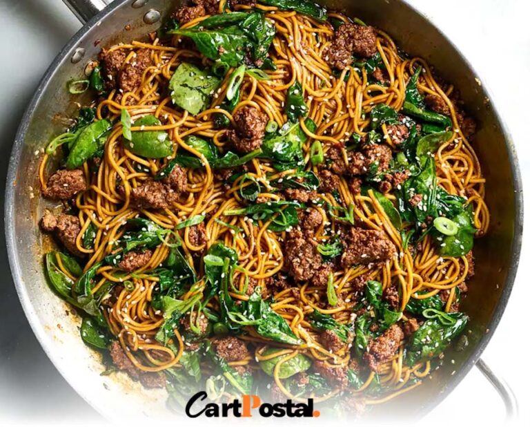 Easy Ground Beef Sesame Noodles