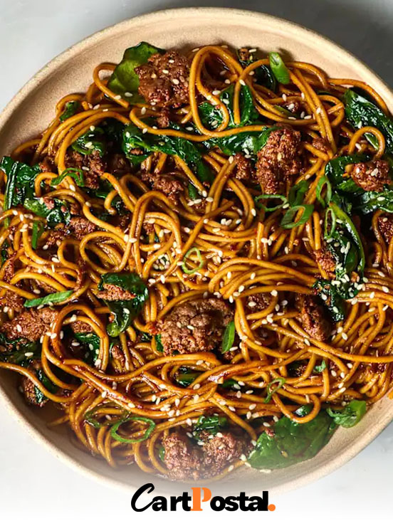 Easy Ground Beef Sesame Noodles