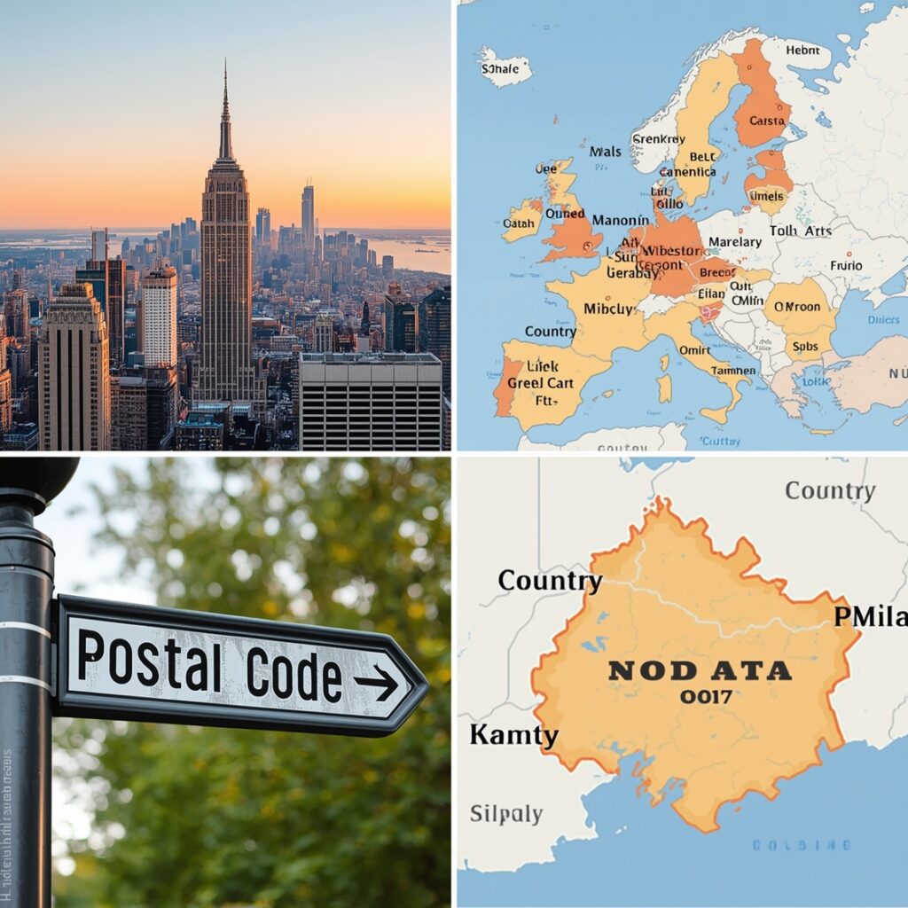 Person using a smartphone to look up a postal code in downtown Toronto