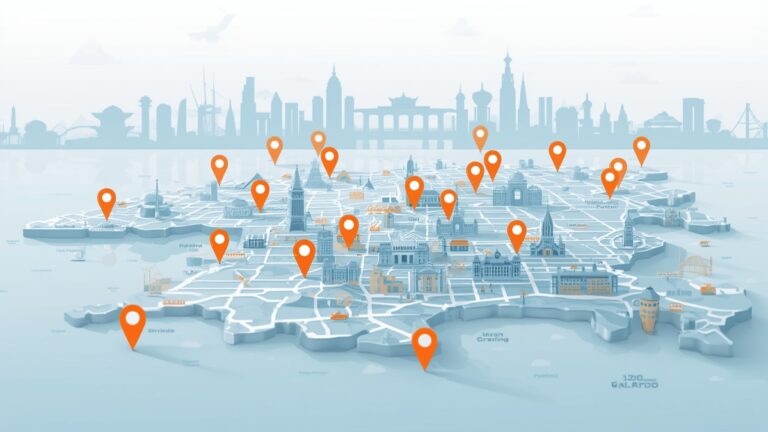 Solo traveler enjoying a café in a city at golden hour