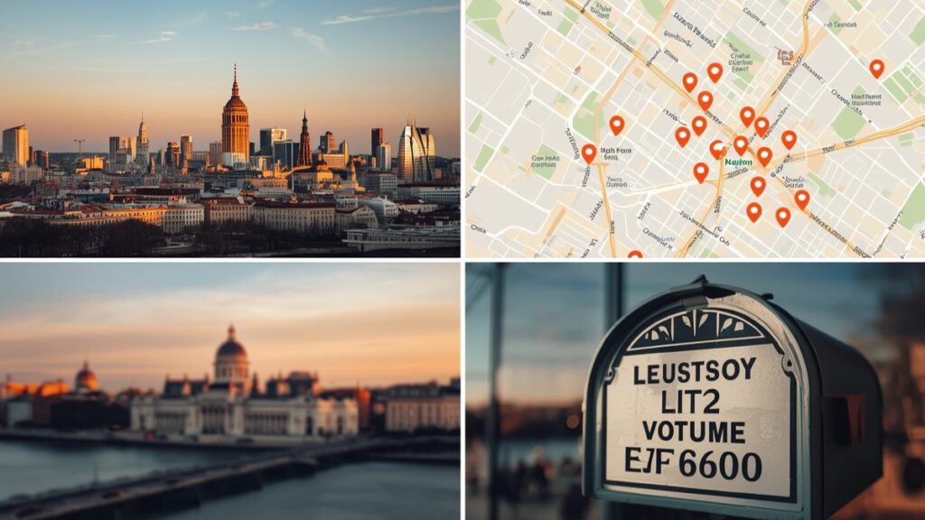 Person looking at a map of Italy with a budget spreadsheet on a laptop