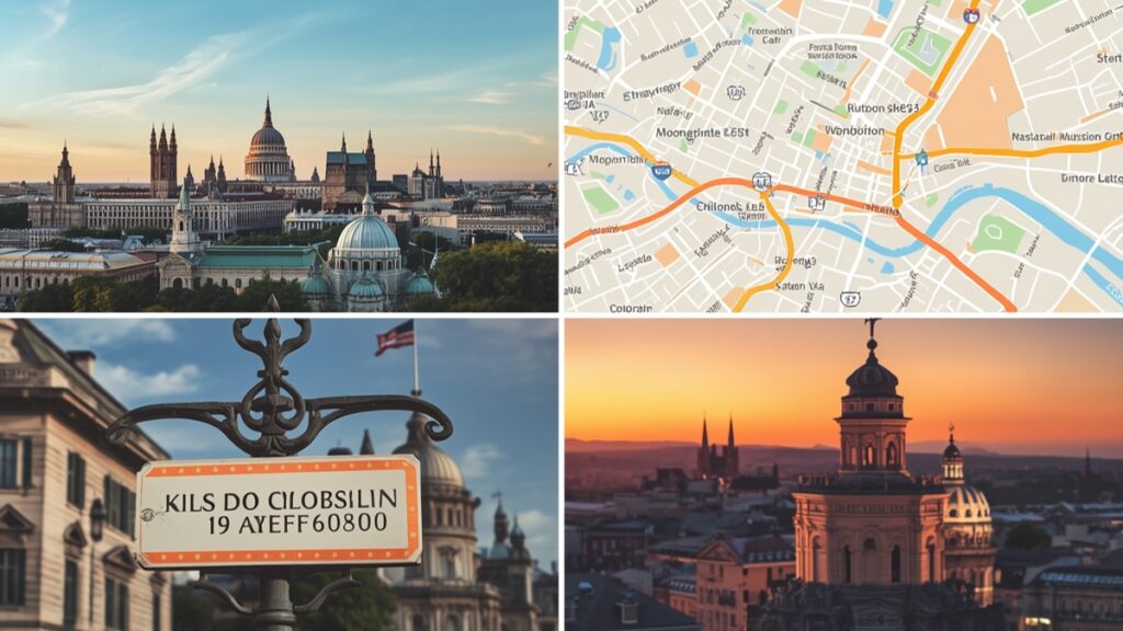 Step-by-step planning process on a laptop with maps